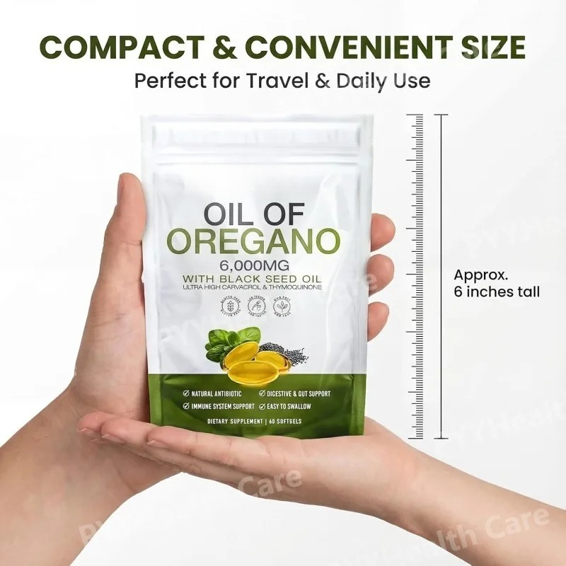 Oregano-olie met Zwarte Zaadol - Herbal Supplement recensie en prijs